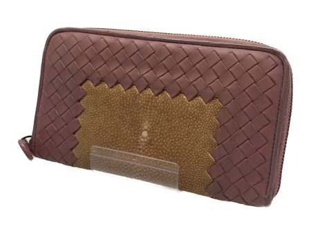 #BOTTEGA VENETA Long Wallet PNK Leather Online Sale