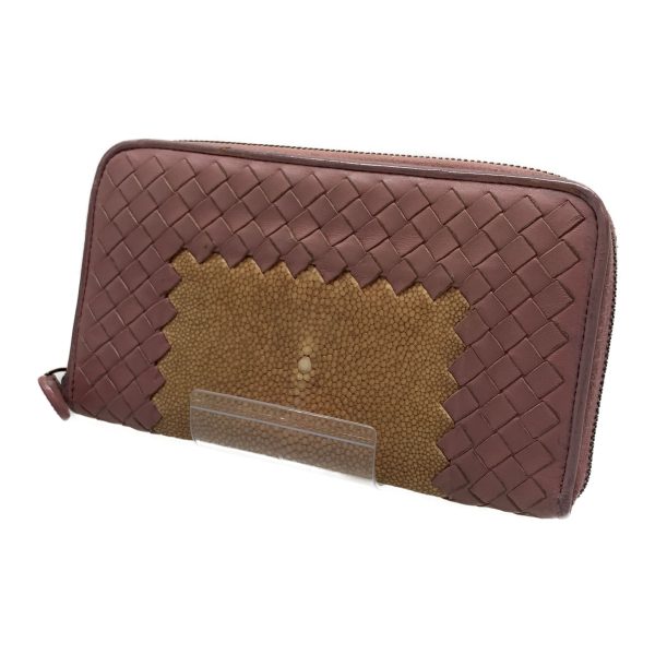 #BOTTEGA VENETA Long Wallet PNK Leather Online Sale