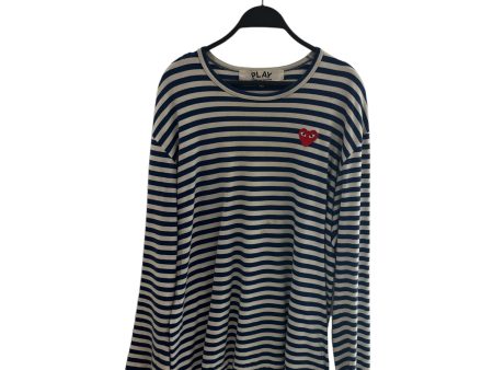 COMME des GARCONS LS T-Shirt XXL Cotton NVY Stripe Stripe Play Longsleeve Online Hot Sale