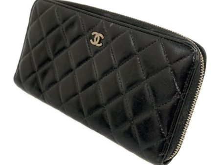 CHANEL Long Wallet BLK Leather 15857160  Hot on Sale