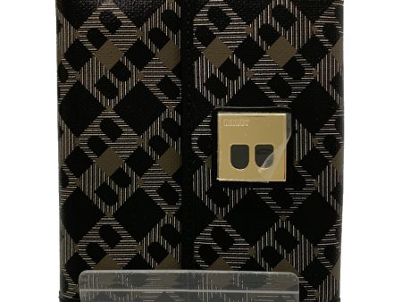 BALLY Bifold Wallet BLK PVC All Over Print For Cheap