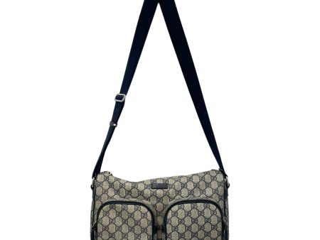 GUCCI Cross Body Bag Monogram Leather NVY messenger Online Sale