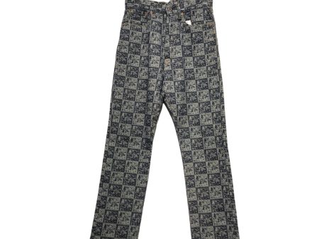 KAPITAL Straight Pants 32 Cotton IDG All Over Print KAPITAL MOUNTAIN ROOTS PANTS on Sale