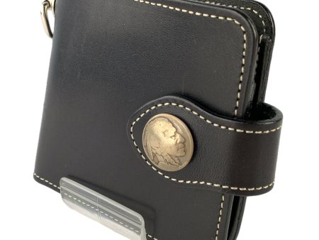 KC s Bifold Wallet BLK Cowhide Plain Cheap