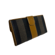 FENDI Trifold Wallet Stripe Leather BRW  Online now