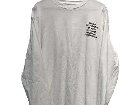 HERON PRESTON LS T-Shirt XL Cotton WHT Graphic  on Sale