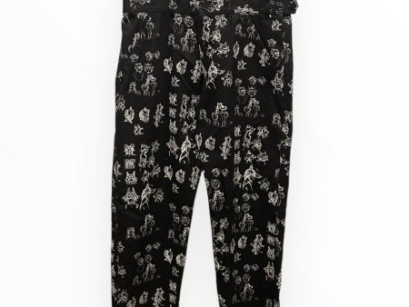 COMME des GARCONS SHIRT Straight Pants M Cotton BLK All Over Print  For Cheap