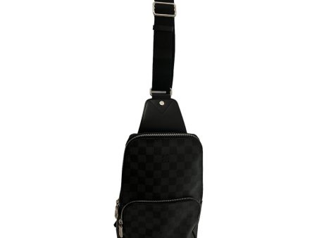 LOUIS VUITTON Bag Plaid Leather BLK damier canvas cross bag Online Sale