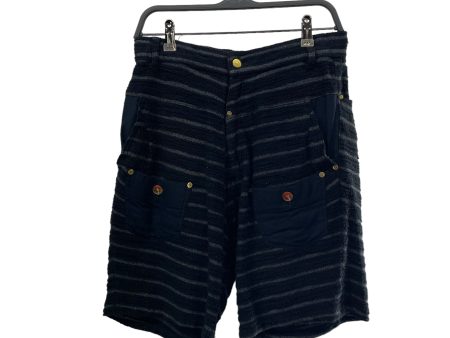 mercibeaucoup， Shorts 0 Cotton BLK Stripe SHIRT POCKETS   ORANGE BUTTONS Discount