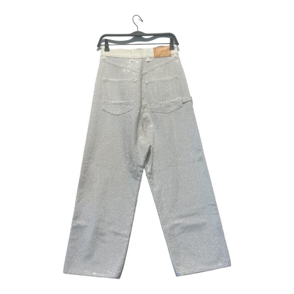 GOLDEN GOOSE Wide Leg Pants 25 Denim WHT crystal pants For Discount