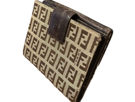 FENDI Bifold Wallet Monogram Cotton CML ZUCCA CANVAS For Cheap