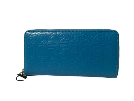 COMME des GARCONS Long Wallet All Over Print Leather BLU numbers For Discount