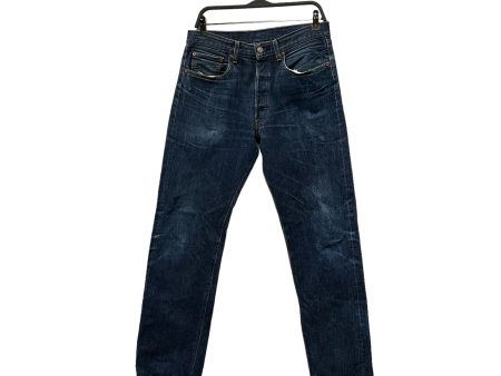 Levi s Vintage Clothing Straight Pants 32 Denim IDG 1976 501 Raw Selvedge Repro For Cheap