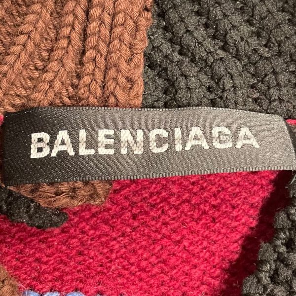 BALENCIAGA   Sweater XS Stripe Wool RED  M [Street] Luxury  Sale