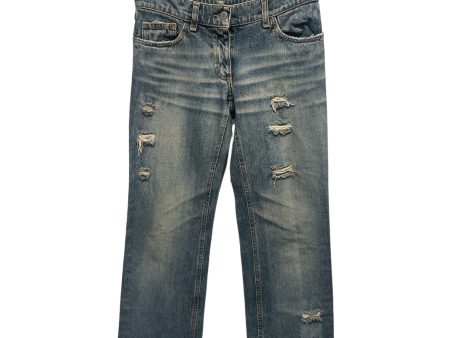 DOLCE&GABBANA Straight Pants 38 Cotton BLU  Online