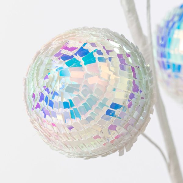 27  Sequin Balls Spray: Iridescent White Cheap