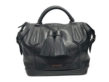 BURBERRY Boston Bag BLK Leather  on Sale