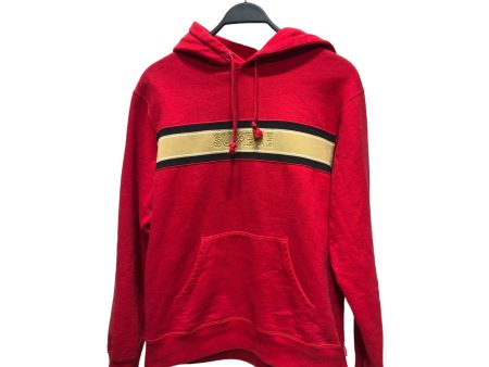 Supreme Hoodie M Graphic Cotton RED GOLD STRIPE SUPREME Online now