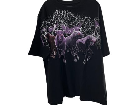 WHO DECIDES WAR T-Shirt XL Cotton BLK Graphic PURPLE BULLS   EL TORO Online now