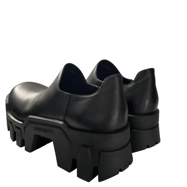 BALENCIAGA Shoes EU 41 Leather BLK BULLDOZER SLIP-ON Discount