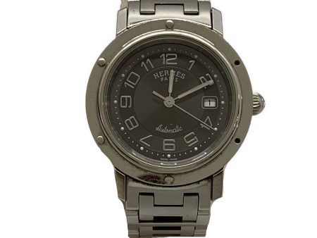 HERMES AutomaticWatch GRY Stainless CL5.410 Online now