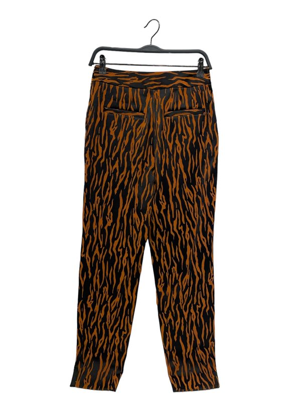 DIANE von FURSTENBERG Straight Pants 4 Animal Pattern Polyester ORN Tiger Print Online Hot Sale