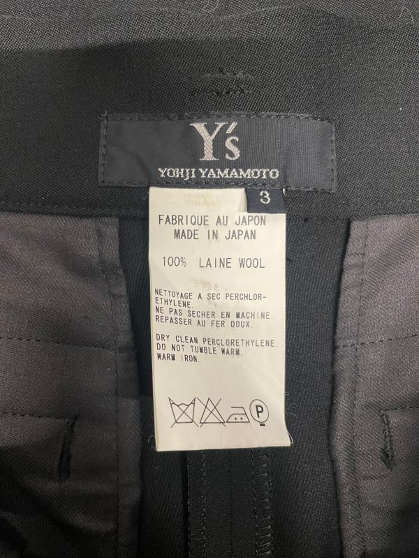 YOHJI YAMAMOTO Skirt S Wool BLK  For Cheap