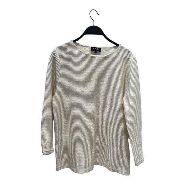 A.P.C. Sweater L Cotton WHT  For Discount