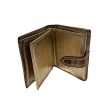 BURBERRY Trifold Wallet Monogram Leather GLD Gold Foil Cheap