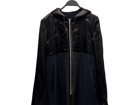 COMME des GARCONS HOMME DEUX Zip Up Hoodie S Wool NVY satin  wool zip up For Sale