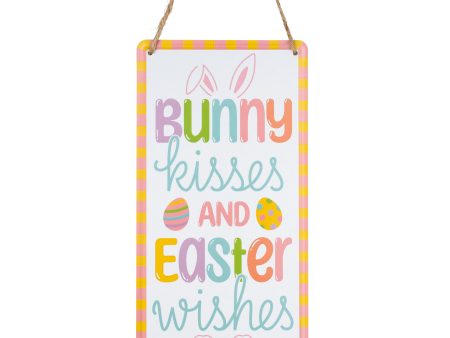 12  Embossed Metal Bunny Kisses Sign Online