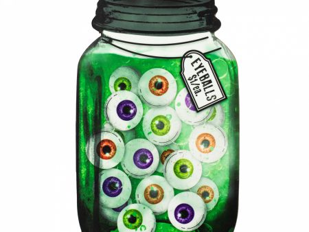 10  Wooden Sign: Mason Jar Witches  Eyeballs Online Sale