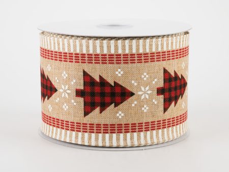 2.5  Buffalo Plaid Christmas Tree Ribbon: Black & Red (10 Yards) For Discount