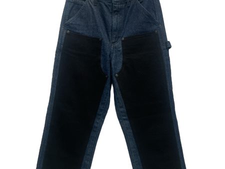 OPENING CEREMONY Carhartt Straight Pants 27 Denim BLU black double knee Cheap