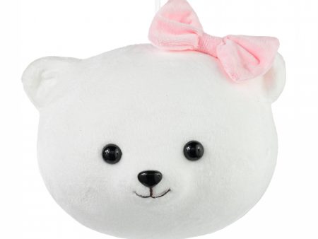 8  Teddy Bear Head Ornament: White Fashion