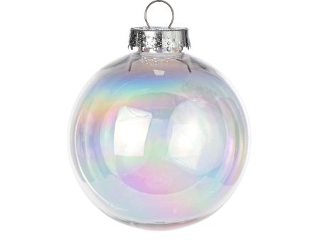 120mm Ball Ornament: Iridescent Clear Bubble Online Sale