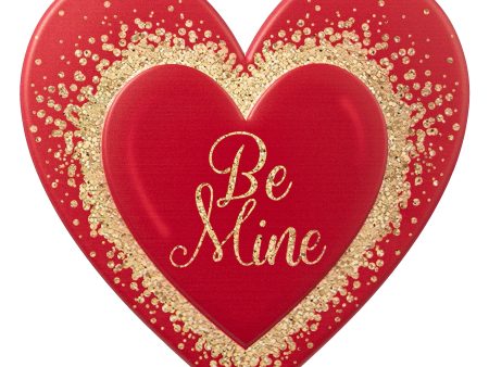 12  Metal Embossed Hanger: Red Be Mine Heart on Sale