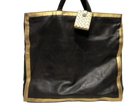 BOTTEGA VENETA Tote Bag Leather BRW gold border Online Sale