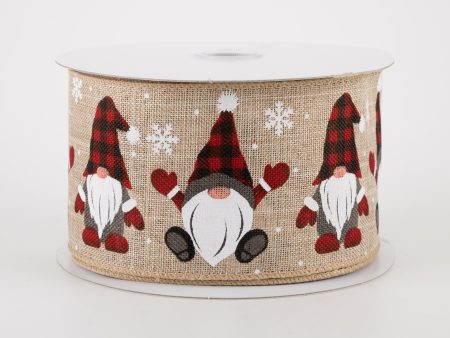 2.5  Buffalo Plaid Gnome Hat Ribbon: Natural (10 Yards) Online Hot Sale