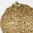 100mm Sequin & Glitter Ball Ornaments: 18K Gold (Box of 4) Supply