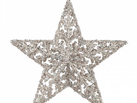 12  Sequined Star Ornament: Champagne Gold Online