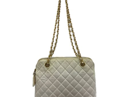 #CHANEL Cross Body Bag WHT Leather Discount