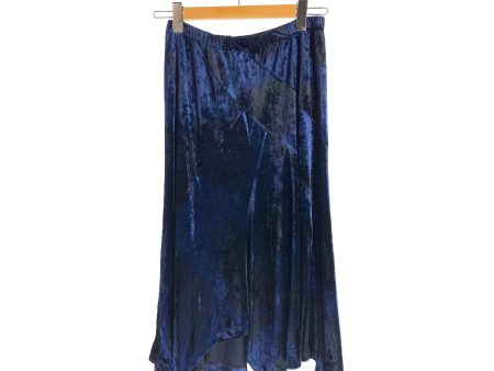 ISSEY MIYAKE Long Skirt 3 BLU Velour Plain Online now