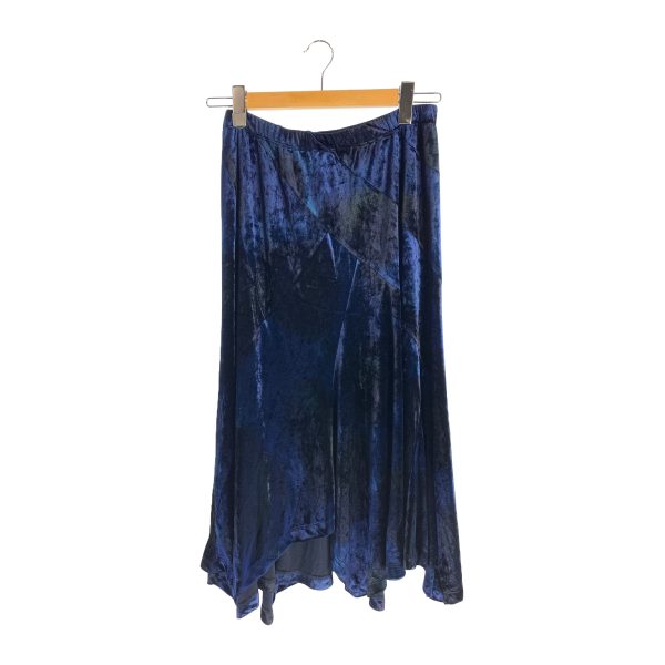 ISSEY MIYAKE Long Skirt 3 BLU Velour Plain Online now