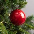 100MM Seamless Plastic Ball Ornament: Red (Set of 4) Fashion