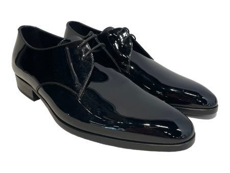 YVES SAINT LAURENT Dress Shoes EU 40 Leather BLK Patent  Cheap