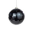 100mm Mirror Disco Ball Ornament: Black For Discount