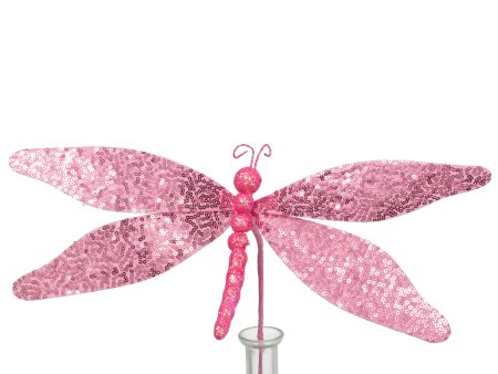 11  Sequin Dragonfly Pick: Pink For Sale