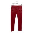 HYSTERIC GLAMOUR Skinny Pants XS Denim RED WHITE STITCHING on Sale