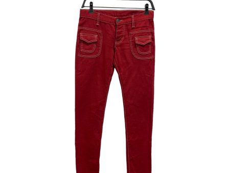 HYSTERIC GLAMOUR Skinny Pants XS Denim RED WHITE STITCHING on Sale